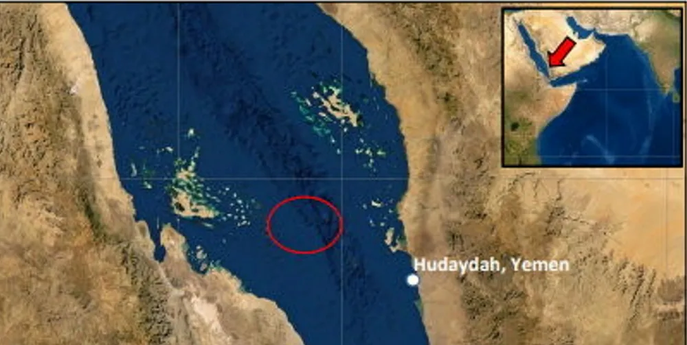 Location of the latest Red Sea ‘incident’.