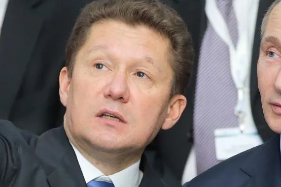 Chinese deals: Gazprom boss Alexei Miller (left) and Russian President Vladimir Putin were on hand to sign a gas deal with CNPC on Thursday