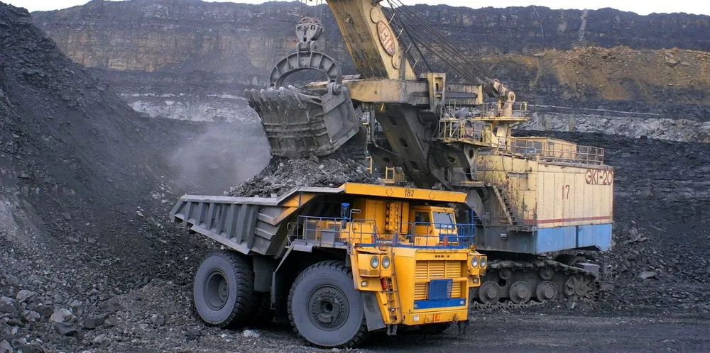 A truck takes on coal at an Australian mine.
