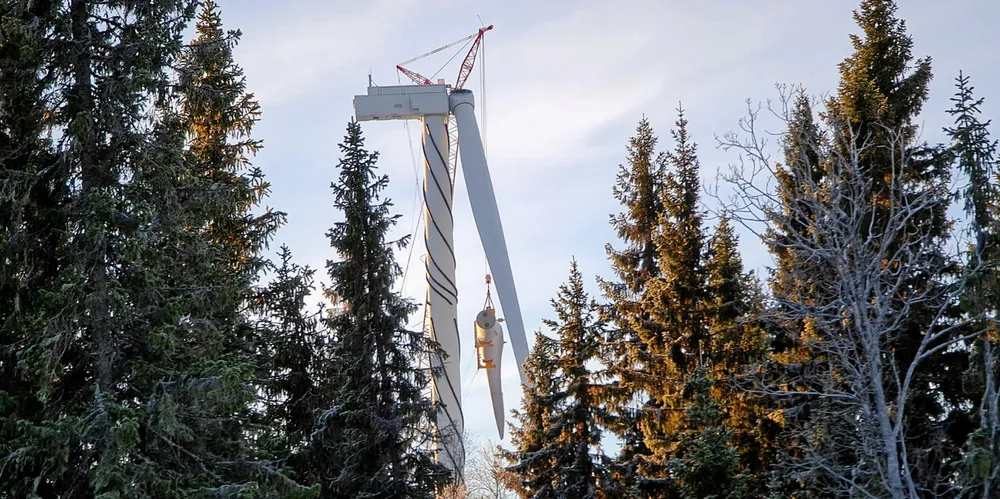 Turbine installation at Bjorkvattnet.