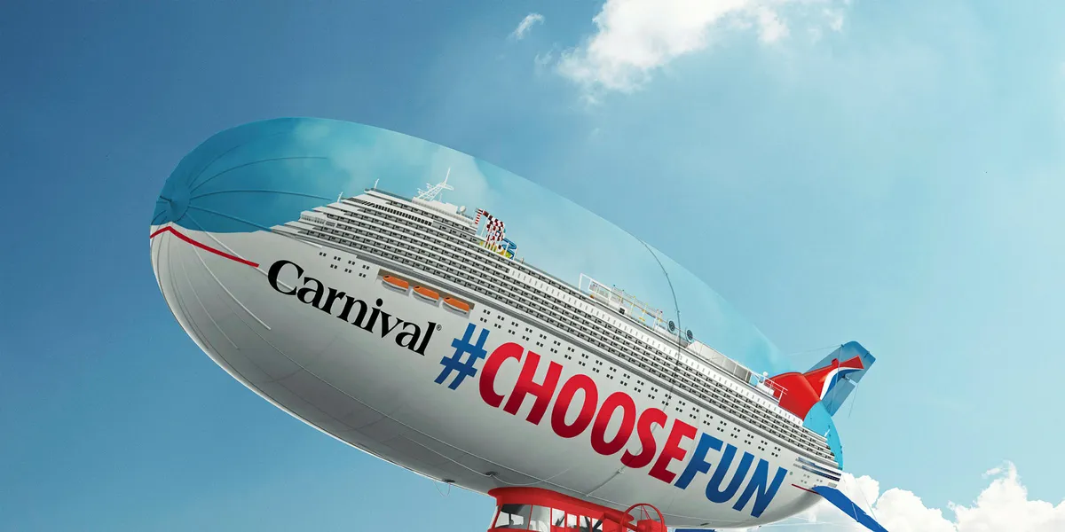 Carnival Cruise Line makes waves with giant airship ad campaign