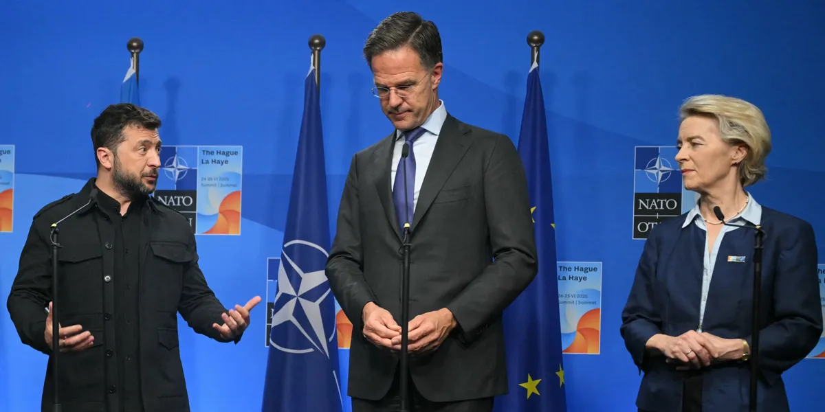 Tung delegasjon med europeiske statsledere på vei til Washington