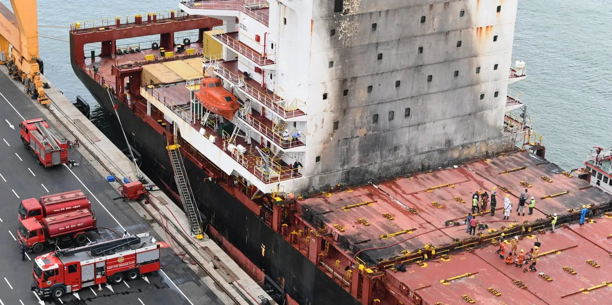 Firefighters avert ‘major catastrophe’ after blaze hits MSC container ship