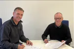 Administrerende direktør Mons-Ove Hauge i Sjøsterk og styreleder i Gigante Salmon, Eirik Sørgård.