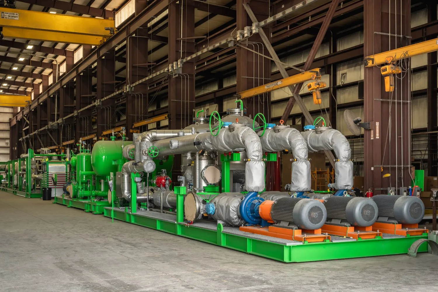 Electric Hydrogen electrolysis systems at the company's factory, awaiting deployment.