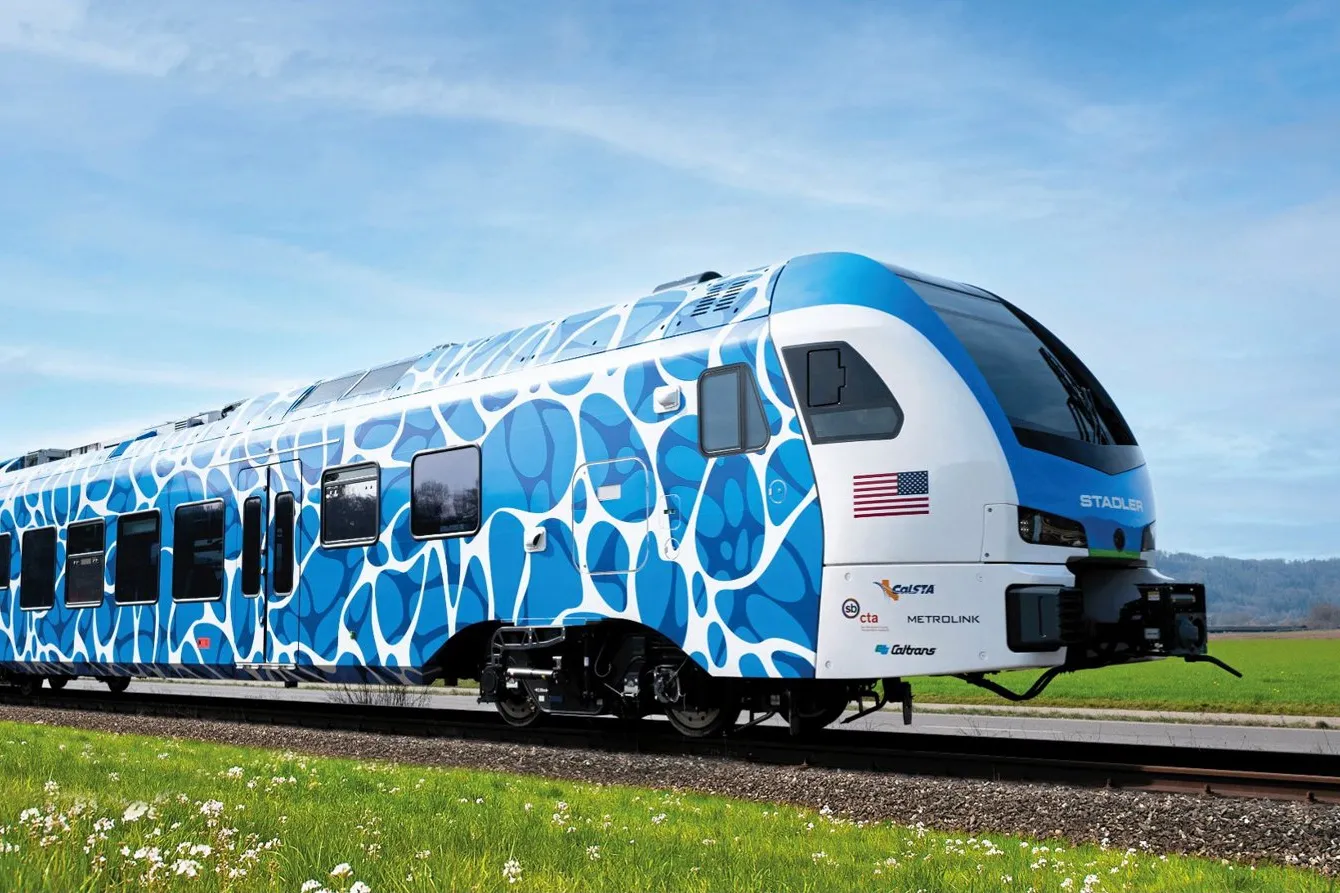 A hydrogen-powered Fast Light Intercity and Regional Train (FLIRT) train.