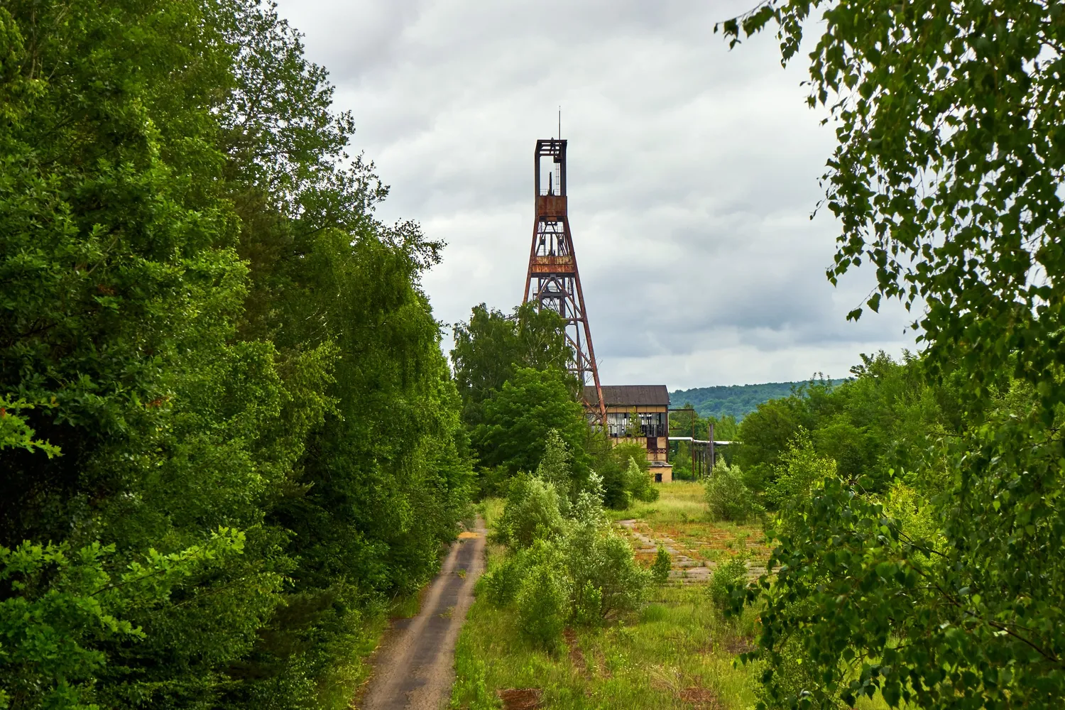 Puit Simon disused coal mine in Forbach, Lorraine, France.