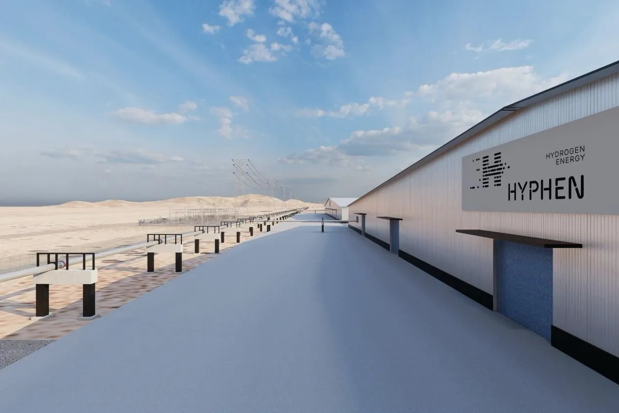 Computer rendering of part of Hyphen's project in Namibia