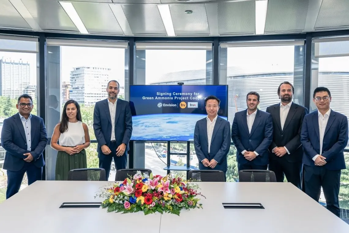 The signing ceremony for the deal.