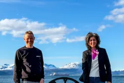 Mikkel Flom Pedersen, grunnlegger av Probotic AS og Michelle Opshaug, administrerende direktør i Probotic AS